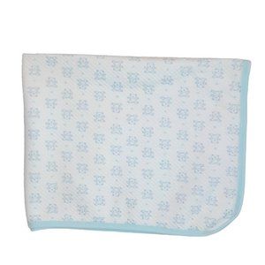 Little Me Blue Bear Quilted Baby Security Lovey Blanket 28" X 24"
